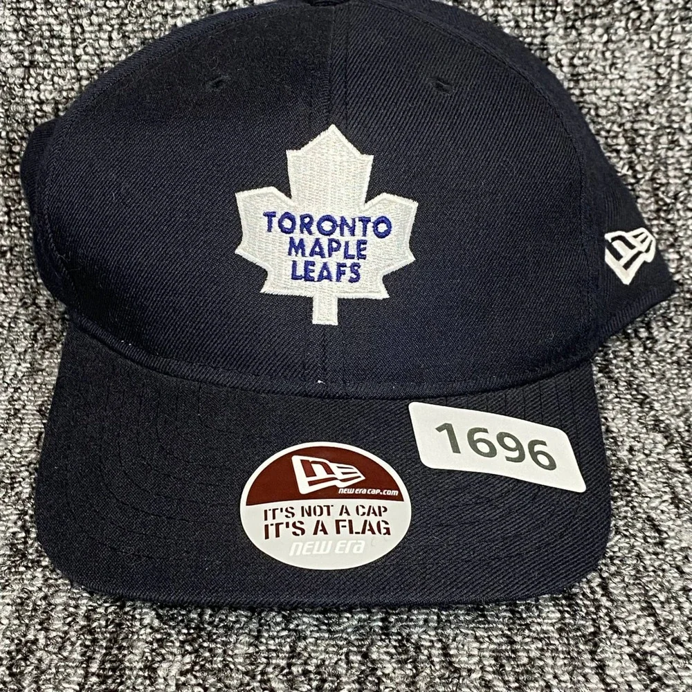 Vtg New Era Toronto Maple Leafs Hat Snapback Deadstock Blue NHL Cap Medium/Large